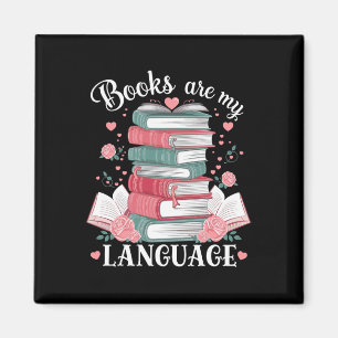Bücher sind meine Liebessprache Leseliebhaber Bibl Magnet