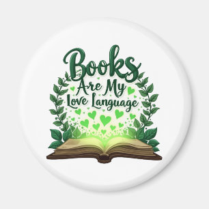 Bücher sind meine Liebessprache Leseliebhaber Bibl Magnet