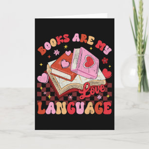 Bücher sind meine Liebessprache Lesender Bibliothe Karte