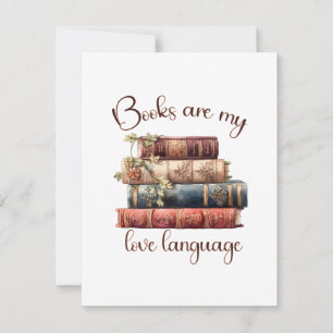 Bücher sind meine Liebessprache Mitteilungskarte