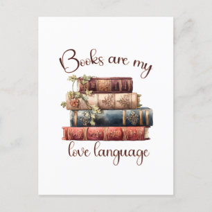Bücher sind meine Liebessprache Postkarte