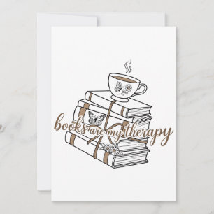 Bücher Sind Meine Therapie-Shirt Stapel Von Bücher Dankeskarte
