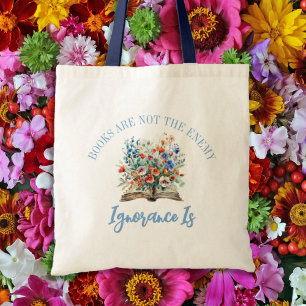 Bücher sind nicht das feindliche Protestbuch-Verbo Tragetasche
