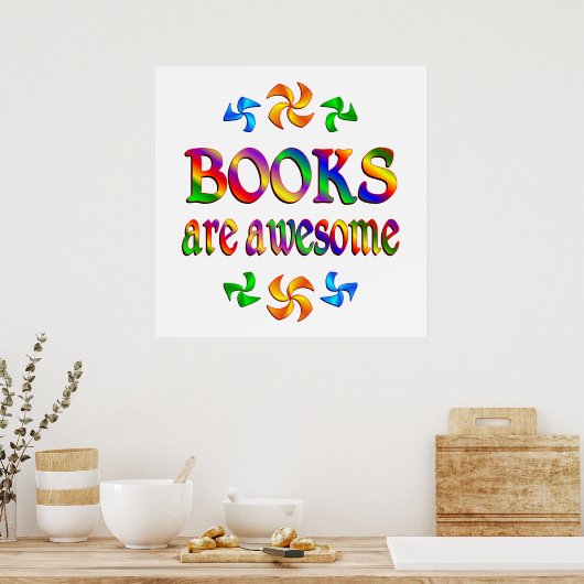 Bücher sind Phantastisch Poster (Küche)