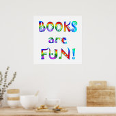Bücher sind Spaß - Ab 11,80 $ Poster (Küche)