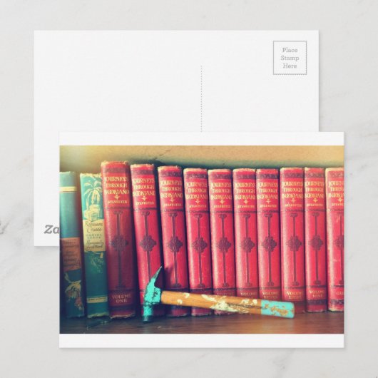Bücher sind stärker als Hämmer Postkarte (Vorne/Hinten)