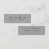 Bücher sind Träume | Werbemini-Lesezeichen-Karte Mini Visitenkarte (Vorne/Hinten)