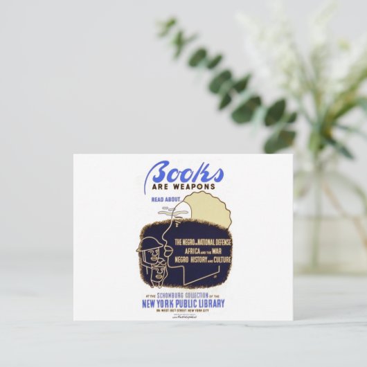 "Bücher sind Waffen" Postkarte (Stehend Vorderseite)