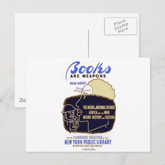 "Bücher sind Waffen" Postkarte (Vorne/Hinten)