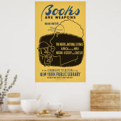 Bücher sind Waffen Vintages WPA-Poster Poster (Küche)