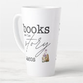 Bücher sind wie Story Tacos Milchtasse (Linke Ecke)