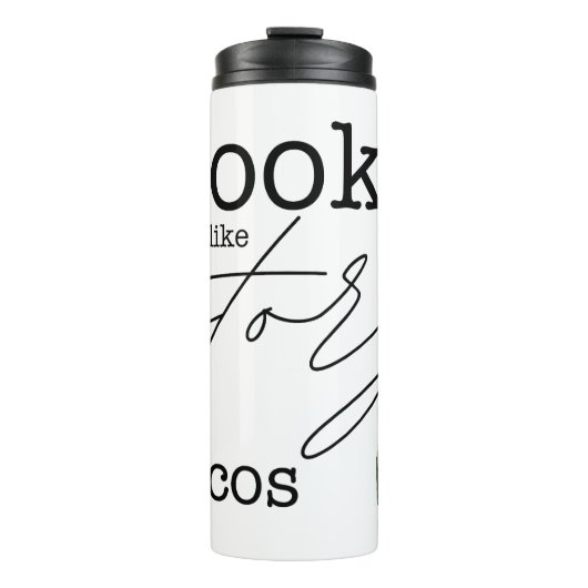 Bücher sind wie Story Tacos Thermosbecher (Vorderseite)