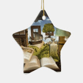 Bücher sind Wissen! Keramikornament (Rechts)