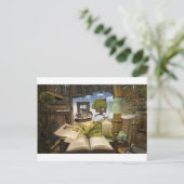 Bücher sind Wissen! Postkarte (Stehend Vorderseite)