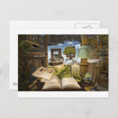 Bücher sind Wissen! Postkarte (Vorne/Hinten)