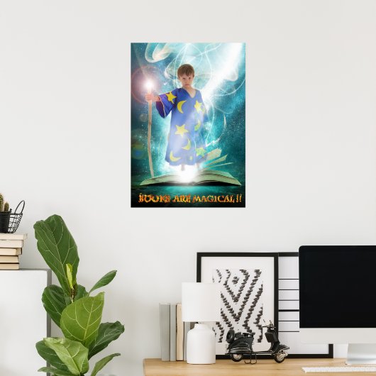 Bücher sind Zauberposter Poster (Heimbüro)