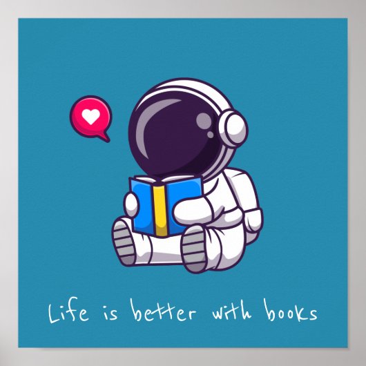 Bücher Slogan Klasse oder Bibliothek Kinderposte Poster (Vorne)