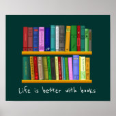 Bücher Slogan Klasse oder Bibliothek Kinderzimmer Poster (Vorne)