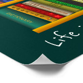 Bücher Slogan Klasse oder Bibliothek Kinderzimmer Poster (Ecke)