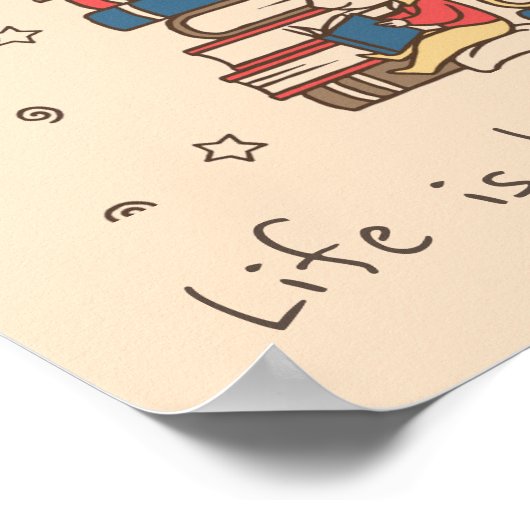 Bücher Slogan Klasse oder Bibliothek Kinderzimmer Poster (Ecke)