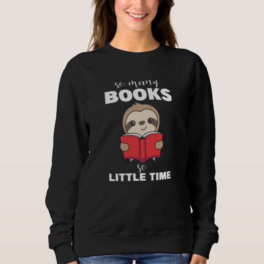 Bücher Sloth Read Book Bookworm Bookworm Sweatshirt (Vorderseite)