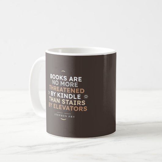 Bücher - Stairs Kindle Quote Kaffeetasse (Vorderseite Links)