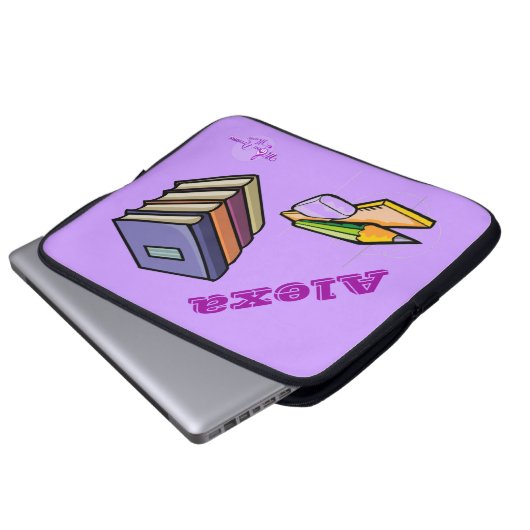 Bücher, Stift & Regler - individueller Laptop-Schl Laptopschutzhülle