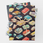 Bücher & Stifte Chalk Zeichnend Schulgeschenk Geschenkpapier Set (Beispiel)