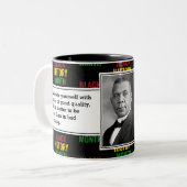 BUCHER T WASHINGTON Black History Quote Scripting Zweifarbige Tasse (Vorderseite Links)