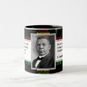 BUCHER T WASHINGTON Black History Quote Scripting Zweifarbige Tasse (Mittel)