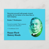 BUCHER T WASHINGTON Motivierend Scripting Zitat Postkarte (Vorderseite)