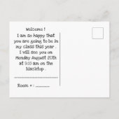 Bücher, Tafel und Apfelpostkarten Postkarte (Rückseite)