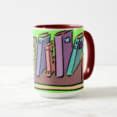 Bücher Tasse (VorderseiteRechts)