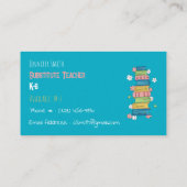 Bücher Tutor Teal Visitenkarte mit Foto (Rückseite)