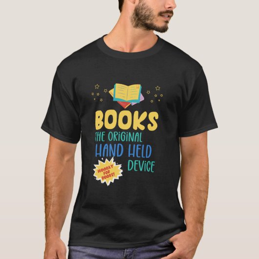 Bücher über das Originalhandgerät Librarian Read T-Shirt (Vorderseite)