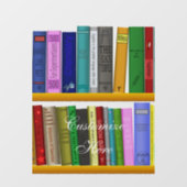 Bücher über die Regale Thunder_Cove Fensteraufkleber (Blatt)