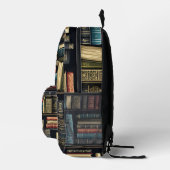 Bücher über Regale Bedruckter Rucksack (Rechts)