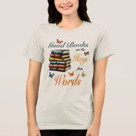 Bücher Umarme Worte & Schmetterlinge Bibliothekare Tri-Blend Shirt