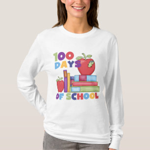 Bücher und Äpfel 100 Tage Schult-shirts T-Shirt