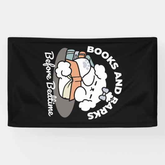 Bücher und Barks - Niedliches Design für schlampig Banner (Horizontal)