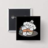 Bücher und Barks - Niedliches Design für schlampig Button (Vorne & Hinten)