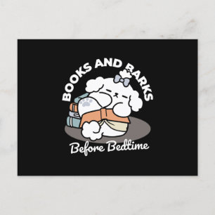 Bücher und Barks - Niedliches Design für schlampig Feiertagspostkarte