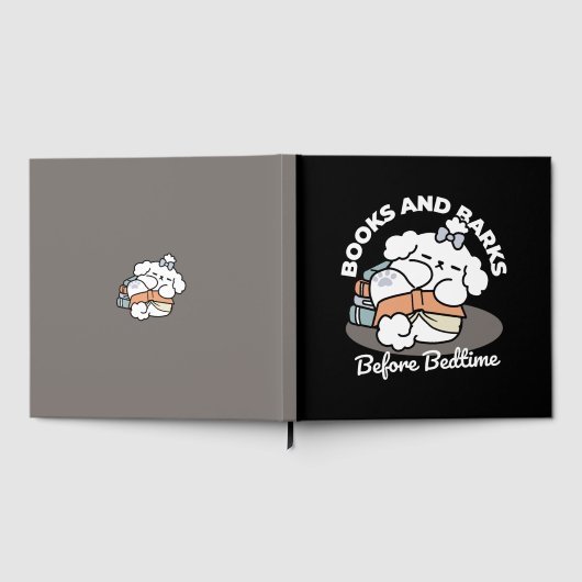 Bücher und Barks - Niedliches Design für schlampig Gästebuch (Voll)