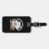 Bücher und Barks - Niedliches Design für schlampig Gepäckanhänger (Vorderseite horizontal)