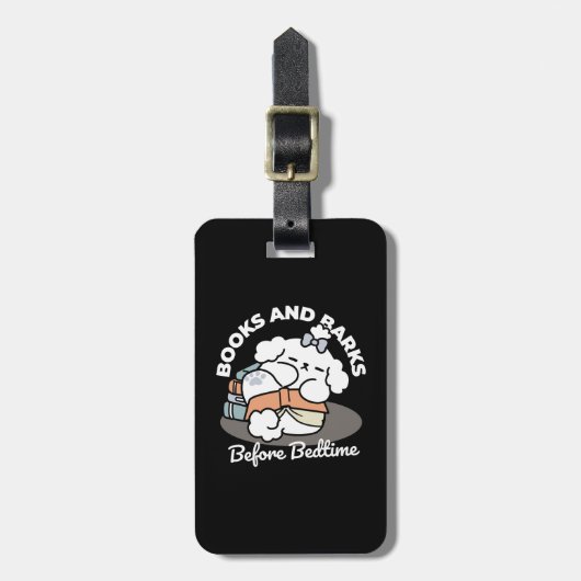 Bücher und Barks - Niedliches Design für schlampig Gepäckanhänger (Vorderseite vertikal)