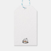 Bücher und Barks - Niedliches Design für schlampig Geschenkanhänger (Rückseite)