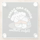 Bücher und Barks - Niedliches Design für schlampig Glasuntersetzer (Rückseite)