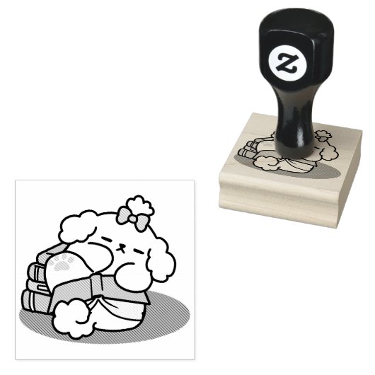 Bücher und Barks - Niedliches Design für schlampig Gummistempel (Stempel)