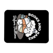 Bücher und Barks - Niedliches Design für schlampig Magnet (Horizontal)