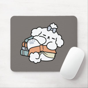 Bücher und Barks - Niedliches Design für schlampig Mousepad